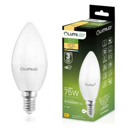 Żarówka LED E14 świeca świeczka 10W = 75W ciepła 3000K 1100lm LUMILED
