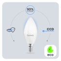 Żarówka LED E14 świeca świeczka 10W = 75W ciepła 3000K 1100lm LUMILED
