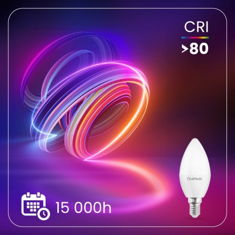 Żarówka LED E14 świeca świeczka 10W = 75W ciepła 3000K 1100lm LUMILED