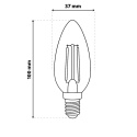 Żarówka LED E14 świeca świeczka 10W = 75W ciepła 3000K 1100lm LUMILED