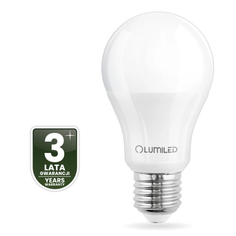 Żarówka LED E27 A60 10W = 75W 1100lm 6500K Zimna 260° LUMILED