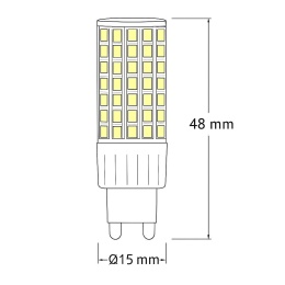 Żarówka LED G9 3.5W 350lm Zimna Barwa 6500K Energooszczędna Kapsułka Jasna