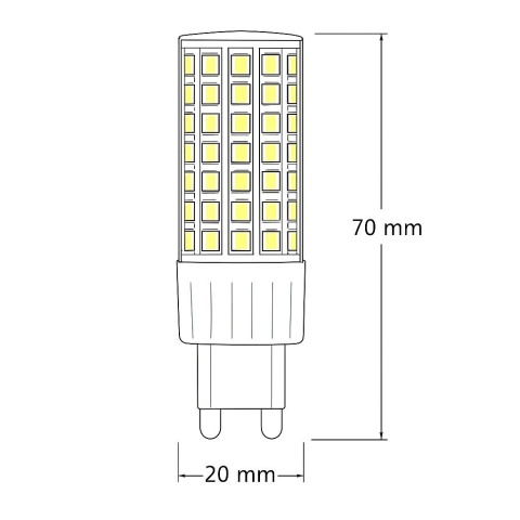 Żarówka LED G9 7W 700lm Super Jasna Ciepła Barwa 3000K Kapsułka Wydajna