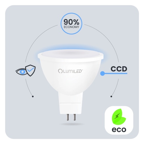 Żarówka LED GU5.3 Reflektor MR16 8W = 80W 720 lm 230V 4000K Neutralna 120°
