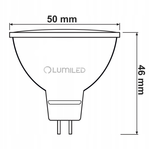 Żarówka LED GU5.3 Reflektor MR16 8W = 80W 720 lm 230V 4000K Neutralna 120°
