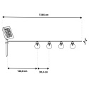 Girlanda Solarna 13,6m 40x LED Kulki Ogrodowa na Balkon Taras Gladi 3 IP44