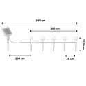 Girlanda Solarna 5,8m 20 LED Wbijana Lampki Ścieżka Ogród Hakon IP44 3000k