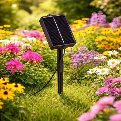 Girlanda Solarna Ogrodowa 10,55m 20x LED Żarówki Pilot Ciepła Barwa IP44