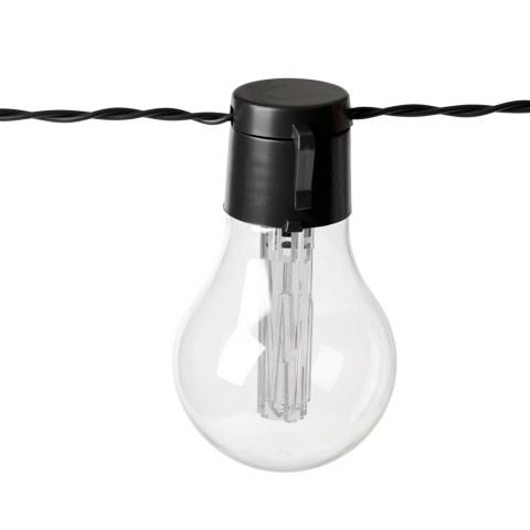 Girlanda Solarna Ogrodowa 10,7m 30 LED Żarówki Retro Ciepła Zewnętrzna