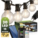 Girlanda Solarna Ogrodowa 15m 30x LED Taras Kulki Pilot 2700K Callis Pro
