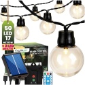 Girlanda Solarna Ogrodowa 16,7m 50 LED Kulki Pilot Timer Gladi Lumiled IP44