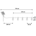 Girlanda Solarna Ogrodowa 7,7m 20 LED Żarówki Retro Ciepła Barwa Zewnętrzna