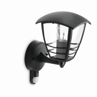 Kinkiet zewnętrzny Philips Creek E27 IP44 z czujnikiem ruchu czarny