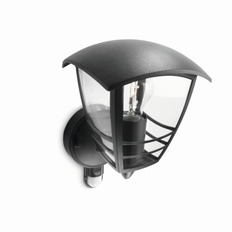 Kinkiet zewnętrzny Philips Creek E27 IP44 z czujnikiem ruchu czarny