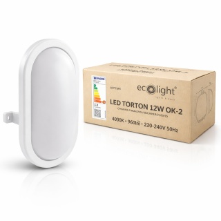 Lampa LED garażowa 12W IP54 IK08 4000K oprawa do piwnicy warsztatu TORTON