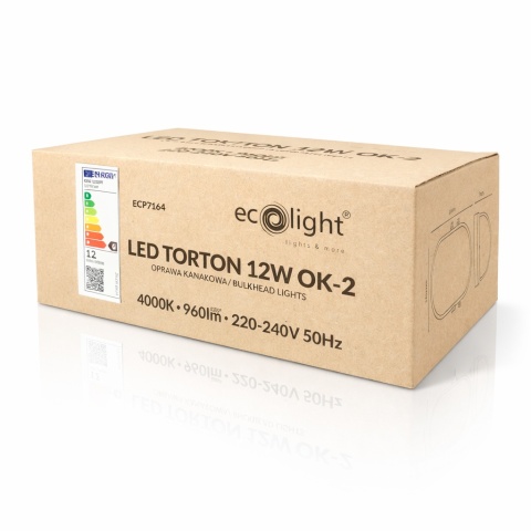 Lampa LED garażowa 12W IP54 IK08 4000K oprawa do piwnicy warsztatu TORTON