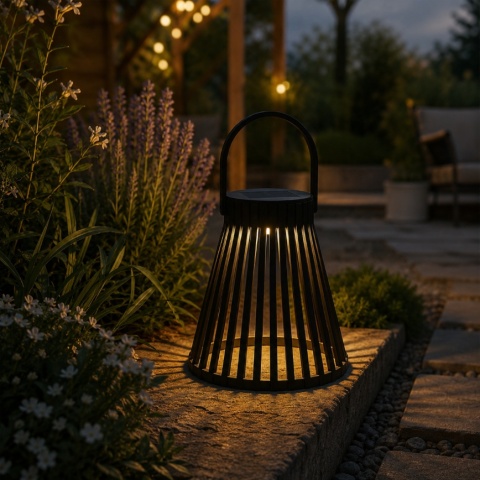 Lampa Solarna Cono Ogrodowa Stożek Nowoczesna na Taras Balkon IP44 3000K