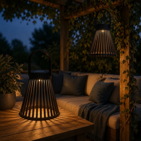 Lampa Solarna Cono Ogrodowa Stożek Nowoczesna na Taras Balkon IP44 3000K