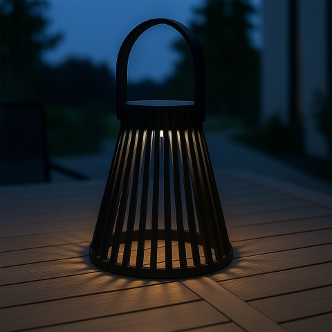 Lampa Solarna Cono Ogrodowa Stożek Nowoczesna na Taras Balkon IP44 3000K