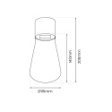 Lampa Solarna Cono Ogrodowa Stożek Nowoczesna na Taras Balkon IP44 3000K