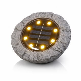 Lampa Solarna Kamień Rock Lampka Ogrodowa na Skalniak Rabaty Ciepła IP44