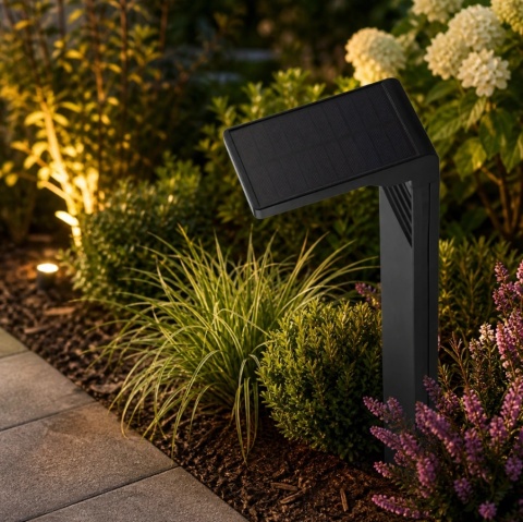 Lampa Solarna Ogrodowa LED Wbijana Ozdobna Słupek 4000K Neutralna DIO-0490