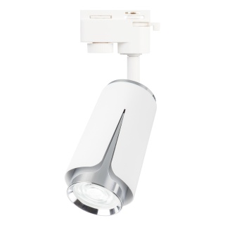 Lampa Szynowa FLOWER 1xGU10 Biało-Chromowana do Szynoprzewodu 1-Obwodowego v2.0