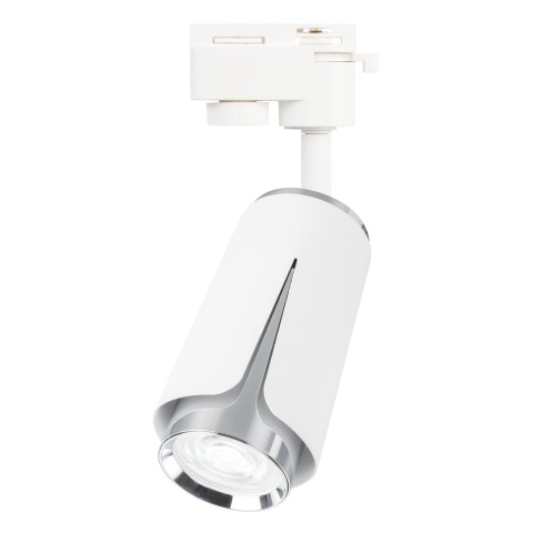 Lampa Szynowa FLOWER 1xGU10 Biało-Chromowana do Szynoprzewodu 1-Obwodowego v2.0