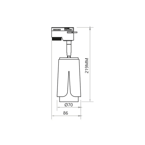 Lampa Szynowa FLOWER 1xGU10 Biało-Chromowana do Szynoprzewodu 1-Obwodowego v2.0