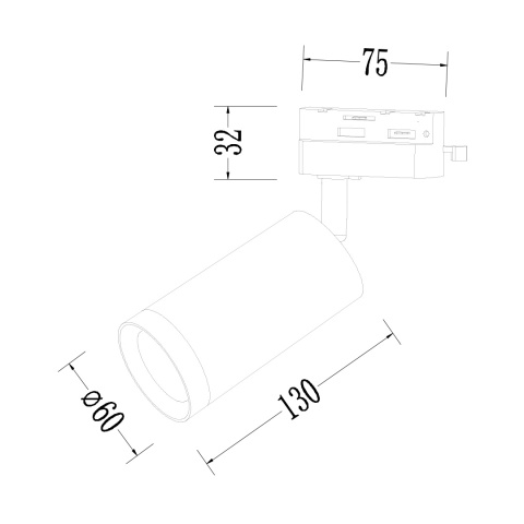 Lampa Szynowa MICA 1xGU10 Złota do Szynoprzewodu 1-Obwodowego v2.0