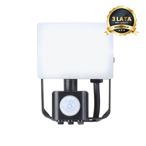 Naświetlacz LED 10W 950lm 5000K Czujnik Ruchu Zewnętrzny IP44 Garaż Ogród