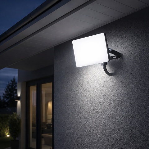 Naświetlacz LED 10W 950lm 5000K IP65 Zewnętrzny Czarny Garaż Ogród