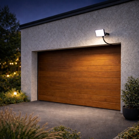 Naświetlacz LED 50W 5000lm 5000K IP65 Zewnętrzny Czarny Garaż Ogród