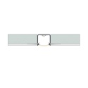 Profil do LED p/t aluminiowy anodowany MOSSO srebrny, klosz mleczny PC 2,02 m