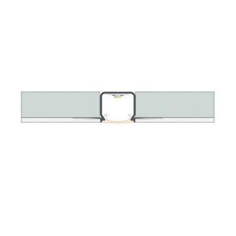 Profil do LED p/t aluminiowy anodowany MOSSO srebrny, klosz mleczny PC 2,02 m