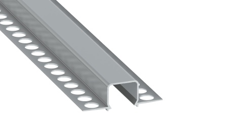 Profil do LED p/t aluminiowy anodowany MOSSO srebrny, klosz mleczny PC 3m