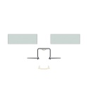 Profil do LED p/t aluminiowy anodowany MOSSO srebrny, klosz mleczny PC 3m