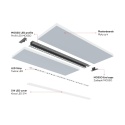 Profil do LED p/t aluminiowy anodowany MOSSO srebrny, klosz mleczny PC 3m