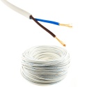 Przewód elektryczny Płaski H03VVH2F OMYp 300V 2x0,75 płaski biały linka 1m