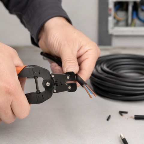 Przewód okrągły elektryczny H03VVF OMY 300V 2x0,75 czarny linka 25m