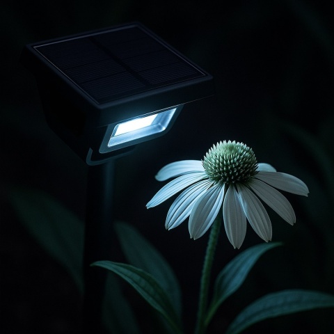 Reflektor Solarny Point Lampa Ogrodowa Czujnik Zmierzchu Wbijana 2w1 8000K IP44