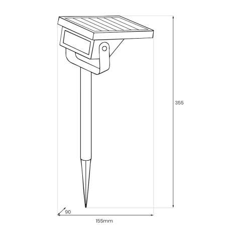 Reflektor Solarny Point Lampa Ogrodowa Czujnik Zmierzchu Wbijana 2w1 8000K IP44