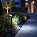 Reflektor Solarny Point Lampa Ogrodowa Czujnik Zmierzchu Wbijana 2w1 8000K IP44