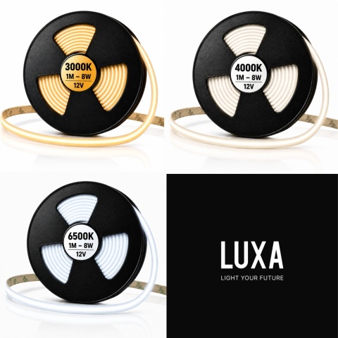 Taśma LED COB NEON LUXA 3000K do eleganckiego podświetlenia wnęk i sufitów