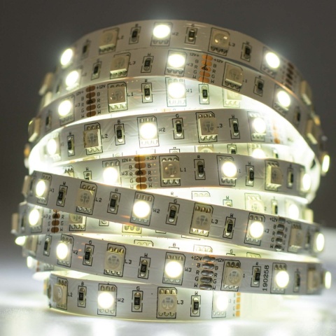 Taśma LED RGBW Kolorowa SMD 5050 5M Multikolor + Biały Neutralny 4000K IP20