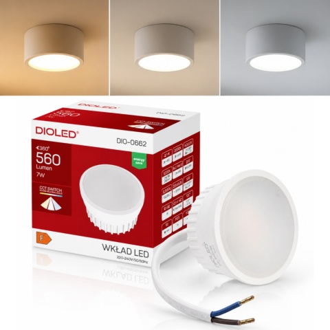 Żarówka INSERT Wkład LED CCT 7W 560lm zamiennik GU10 do AMAT-S opraw 50mm