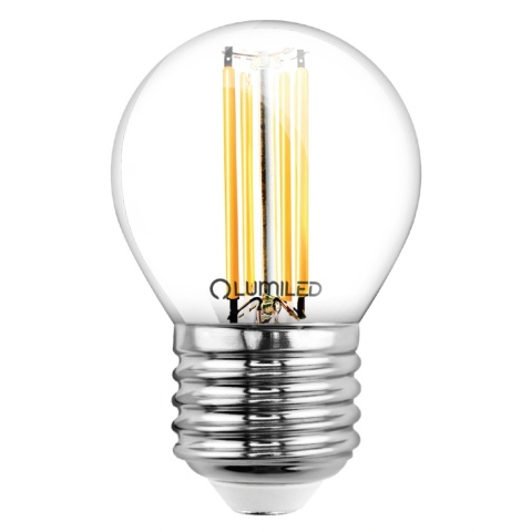 Żarówka LED E27 Filament Kulka P45 2,2W = 40W 470lm Klasa A Ciepła 2700K