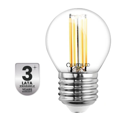 Żarówka LED E27 Filament Kulka P45 2,2W = 40W 470lm Klasa A Ciepła 2700K