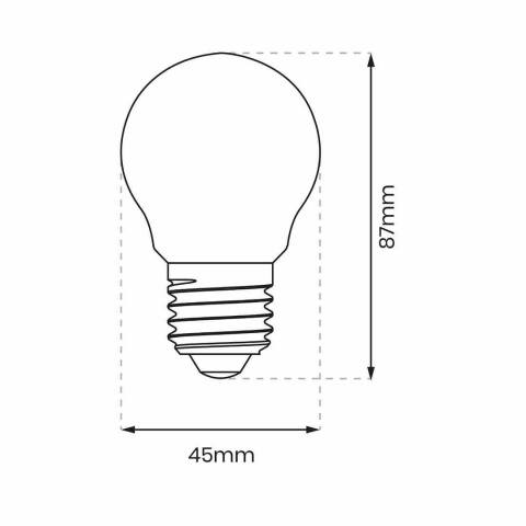 Żarówka LED do Girlandy 1W ST45 E27 2700K Ciepła Filamentowa OZDOBNA