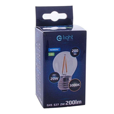 Żarówka LED do Girlandy 2W E27 2700K Ciepła Kulka 250lm